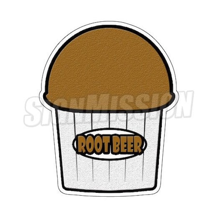 Signmission ROOT BEER FLAVOR Italian Ice Decal shaved ice sign cart trailer sticker, D-DC-8-Rootbeer Flavor D-DC-8-Rootbeer Flavor